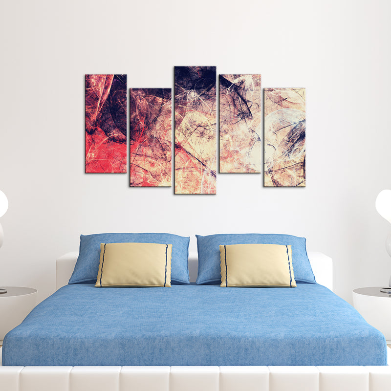 Minimalist Abstract Art Canvas Panel - With 5 Frames