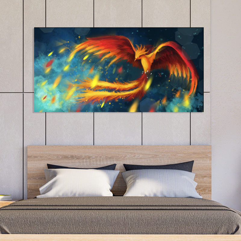 Fire Bird Canvas Wall Painting