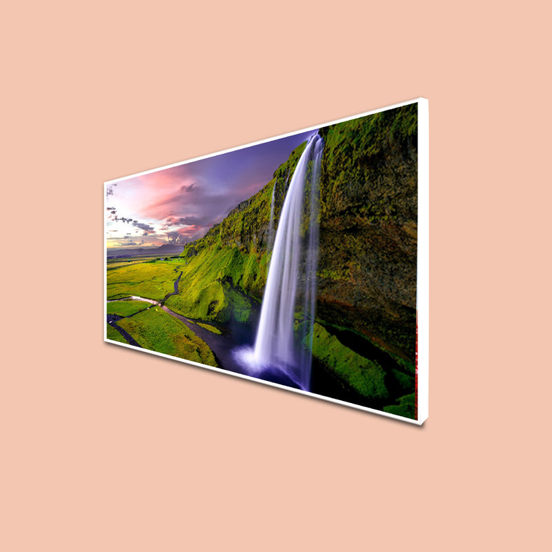 Amazing Waterfall Canvas Floating Frame Wall Painting