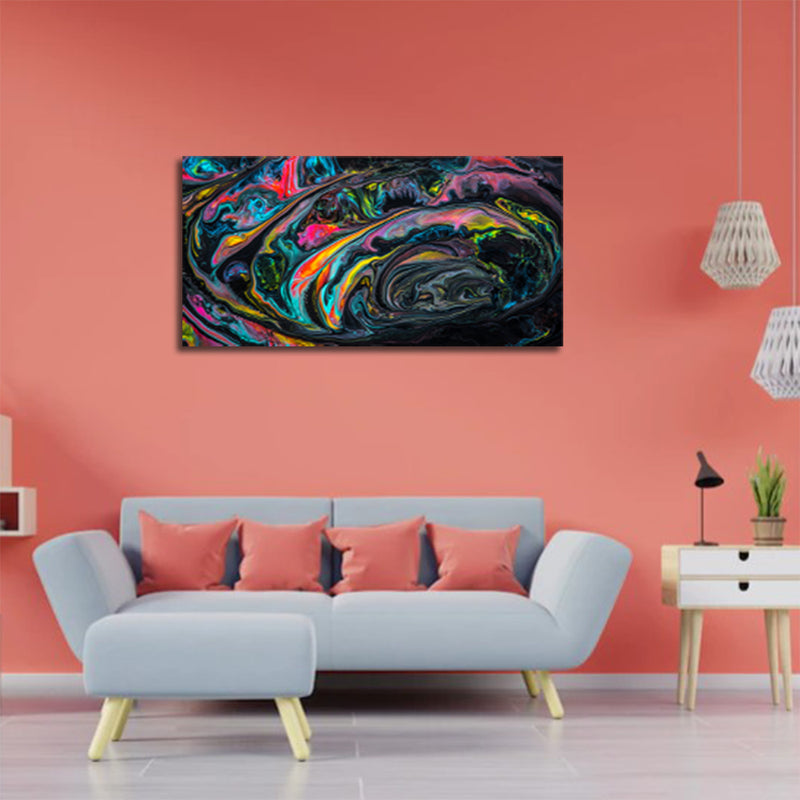 Multi-color Fluid Abstract Canvas Wall Painting