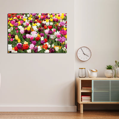 Flowers Print On Canvas Wall Painting