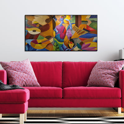 Modern Art Abstract Canvas Floating Frame Wall Painting