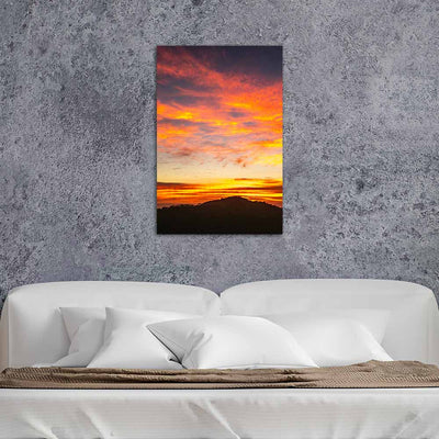 Golden View In Sunset Canvas Wall Painting