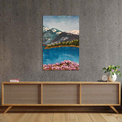 Mountain River Sketch  Canvas Wall Painting