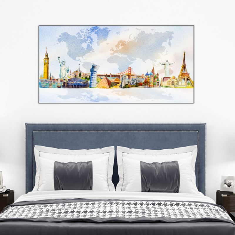 Big Panoramic Famous Monument Canvas Wall Painting