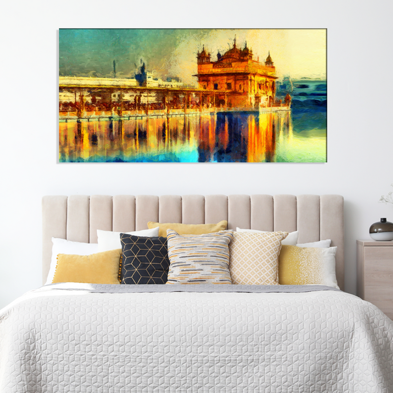 Golden Temple Canvas Wall Painting