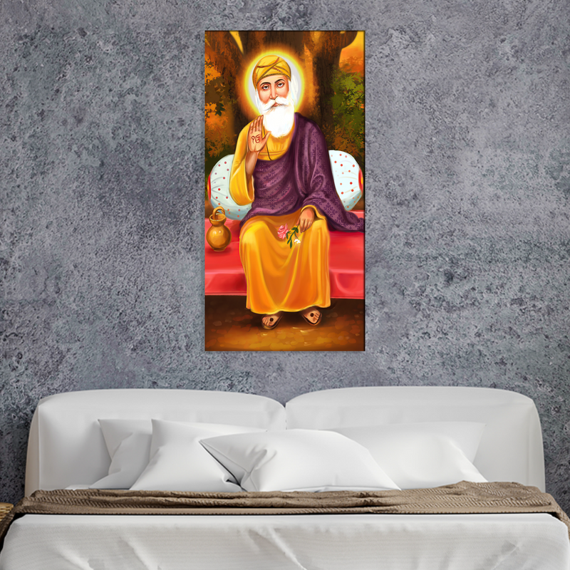 Guru Nanak Dev Ji Sikh Canvas Wall Painting