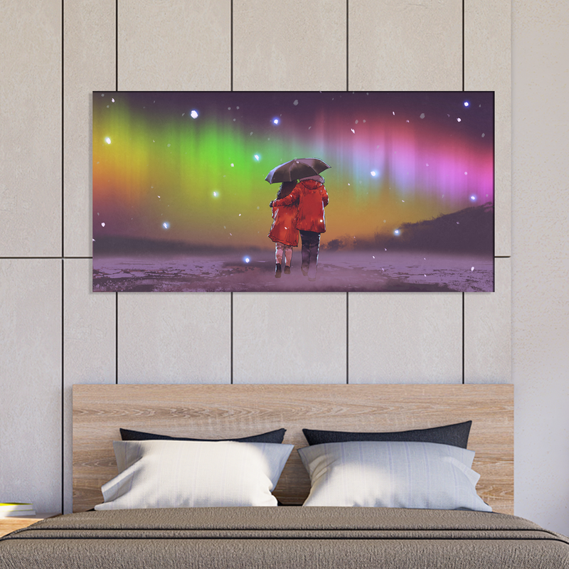Couple Abstract Canvas Wall Painting