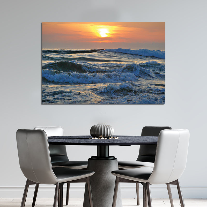 Beach Print On Canvas Wall Painting