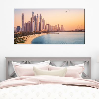 Dubai Buildings Panoramic View Canvas Wall Painting