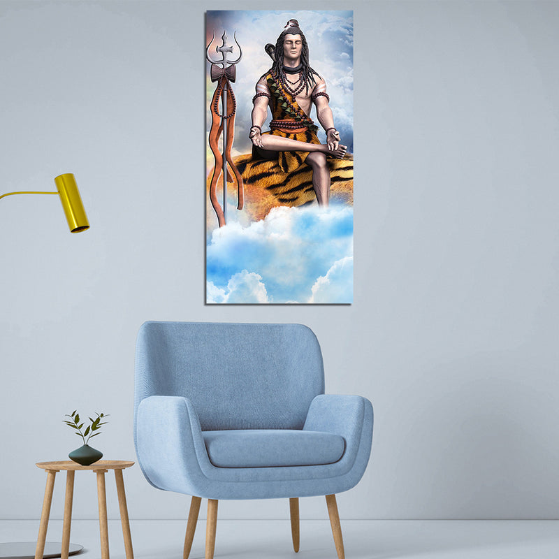 Lord Shiva Print On Canvas Wall Painting