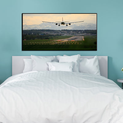 Airplane Canvas Floating Frame Wall Painting