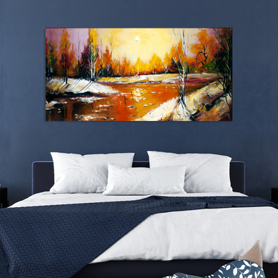Abstract River View Canvas Wall Painting