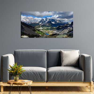 Beautiful Mountain with Sky Canvas Wall Painting