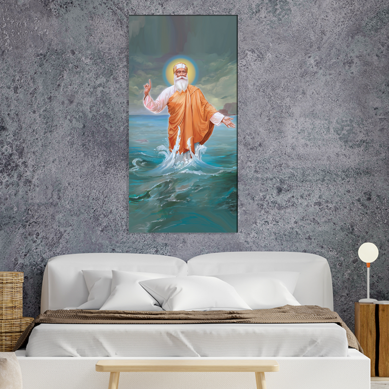Guru Nanak Sikh Canvas Wall Painting