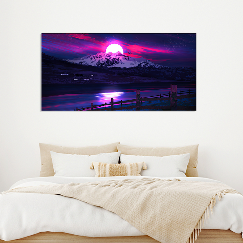 Dark Scene Mountain Canvas Wall Painting