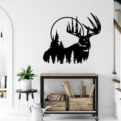 Deer in Forest High Quality Wall Sticker