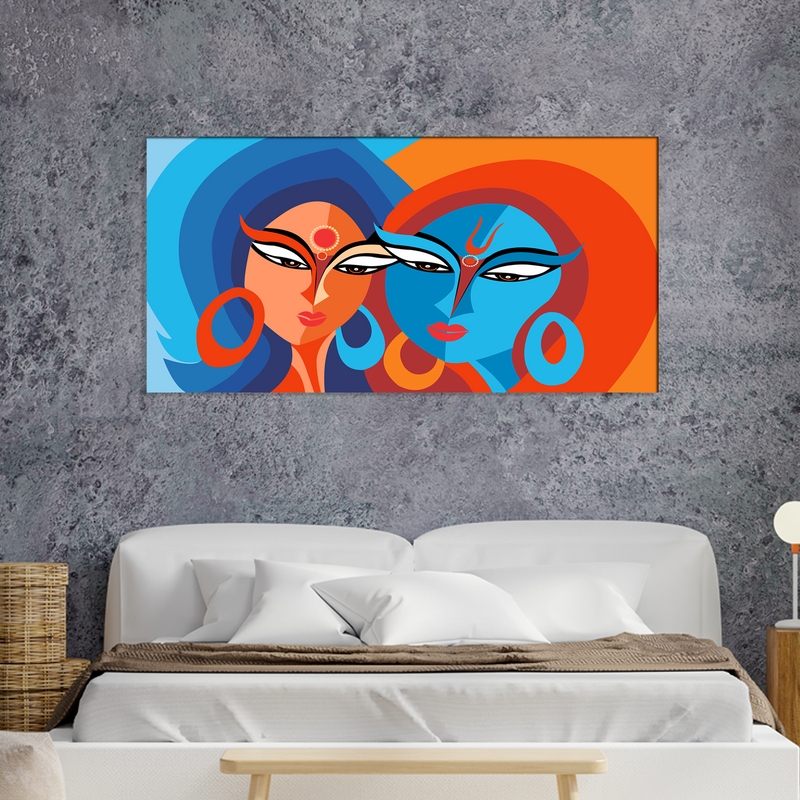 Modern Art Radha Krishna Canvas Wall Painting