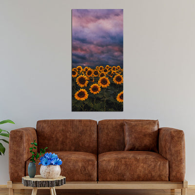 Beautiful Yellow Sunflower Print On Canvas Wall Painting
