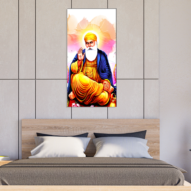 Abstract of Guru Nanak Dev Canvas Wall Painting