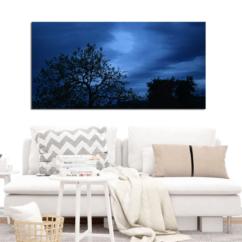 Blue Sky Night Scenery Canvas Wall Painting