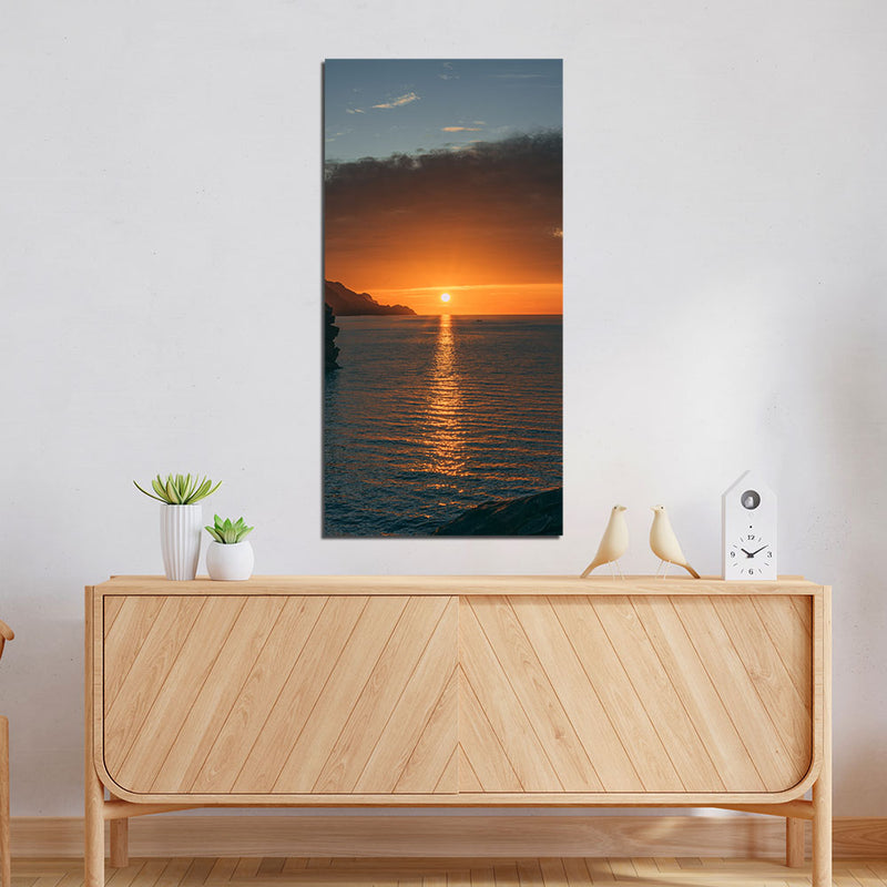Beautiful Sunset View Printed On Canvas Wall Painting