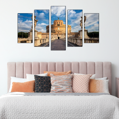 Adrian Park Monument Art Wall Painting- With 5 Frames