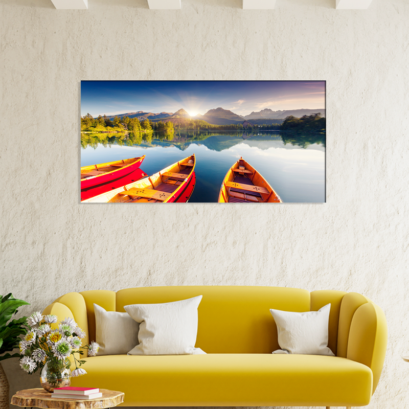 Mountain Lake Canvas Wall Painting