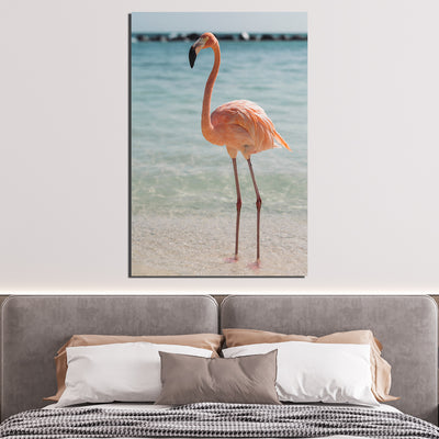 Flamingo Print On Canvas Wall Painting