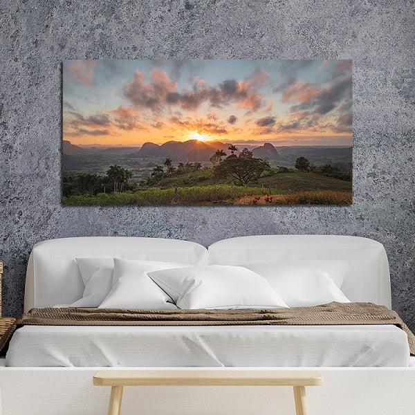 Beautiful View In Sunset Print On Canvas wall painting