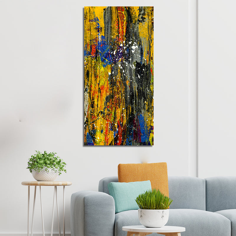 Multi Abstract On Canvas Wall Painting