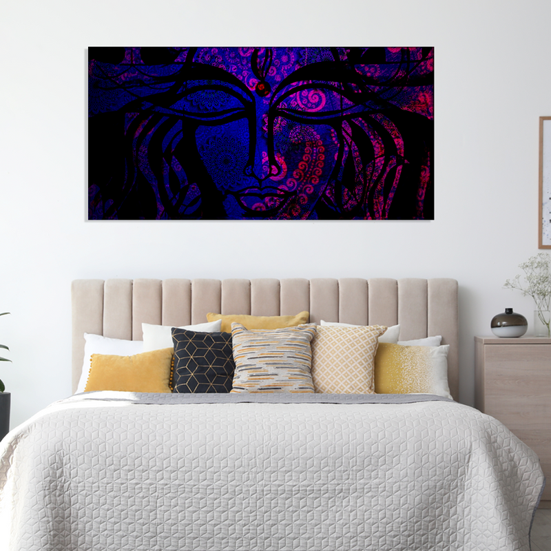 Lord Shiva Mandala Canvas Wall Painting