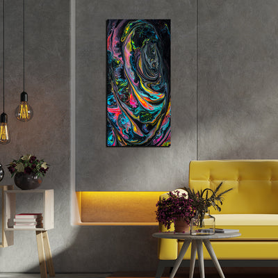 Multi-color Fluid Abstract Canvas Wall Painting