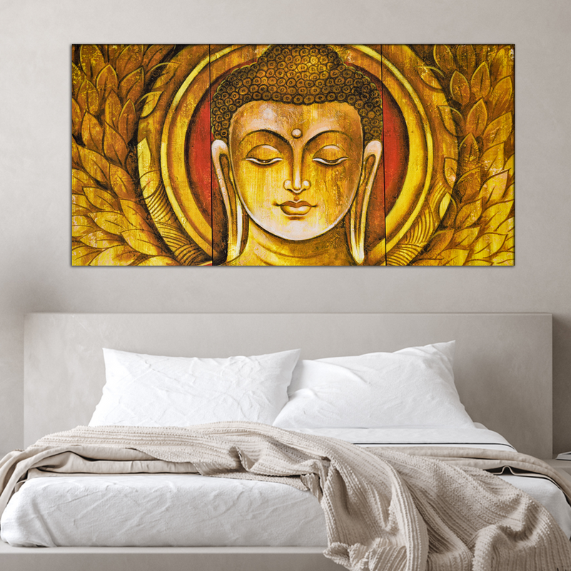 Golden Buddha Canvas Wall Painting
