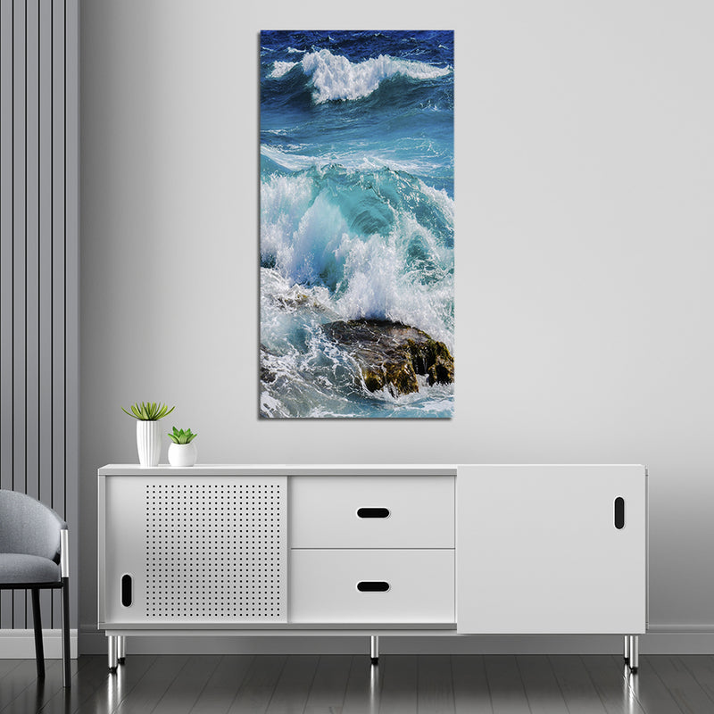 Beautiful White Waves Canvas Wall Painting