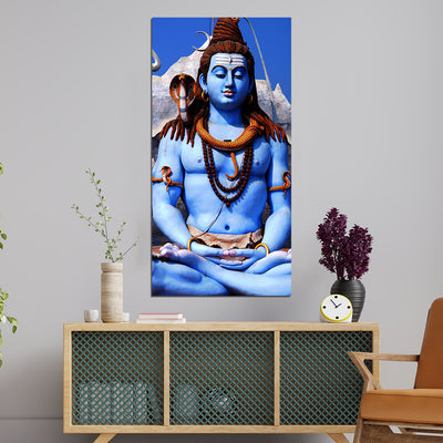 Lord Shiva Print On Canvas Wall Painting