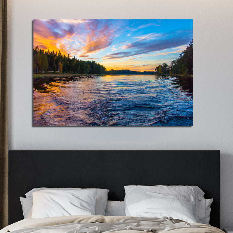 Nature Print On Canvas Wall Painting