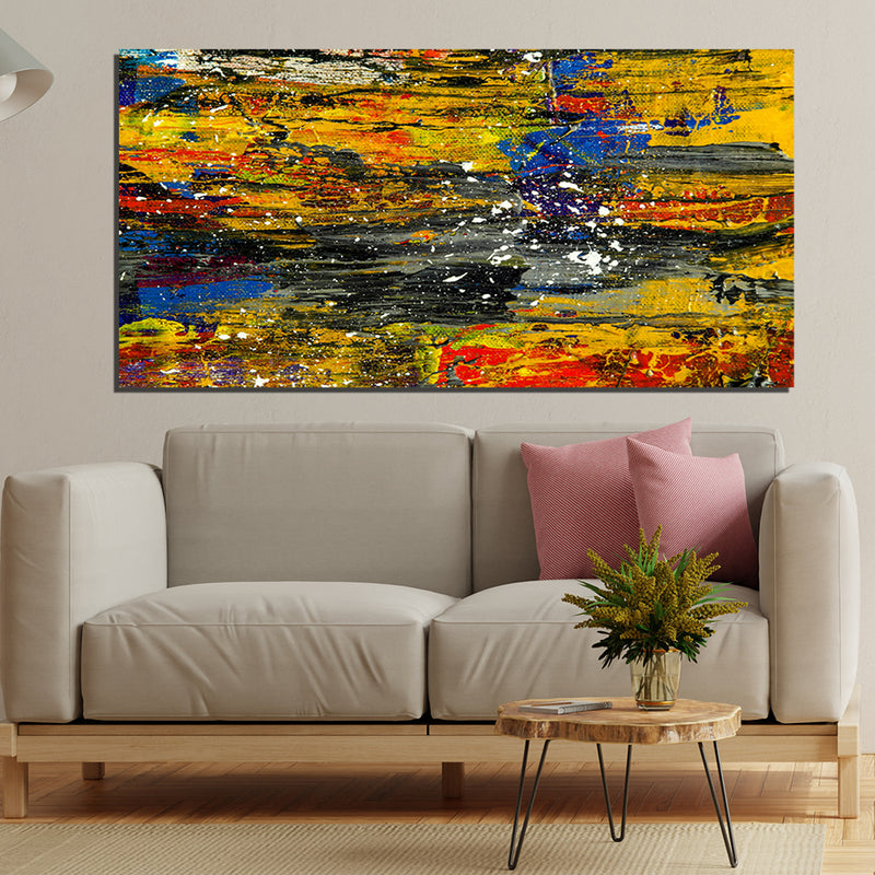 Multi Abstract  On Canvas Wall Painting