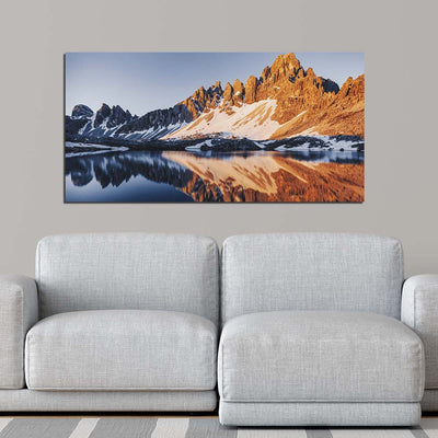 Hills Station Water Reflection Beautiful  Scenery Canvas Wall Painting