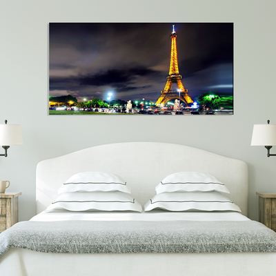 Eiffel Tower Night View Canvas Wall Painting