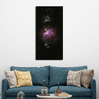Galaxy View At Night Canvas Wall Painting