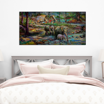 Elephant Painting Canvas Wall Painting