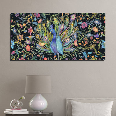 Abstract Print Peacock Canvas Wall Painting
