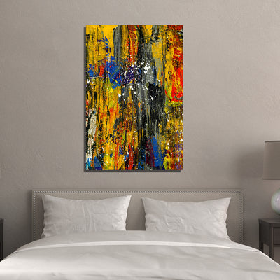 Multi Abstract On Canvas Wall Painting