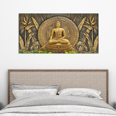 Golden Buddha Canvas Wall Painting