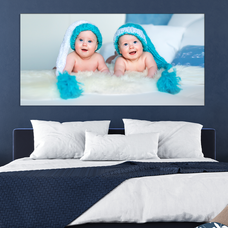 Cute Baby Twins Canvas Wall Painting