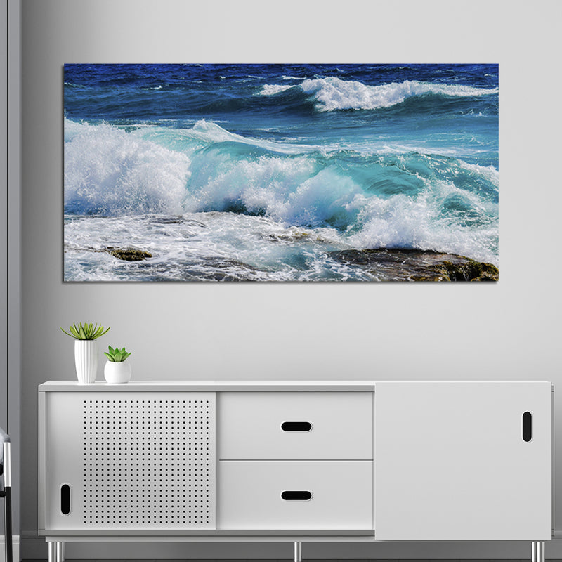 Beautiful White Waves Canvas Wall Painting