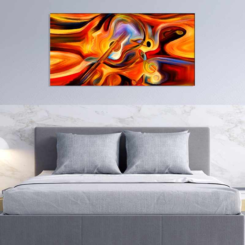 Abstract Guitar Canvas Wall Painting