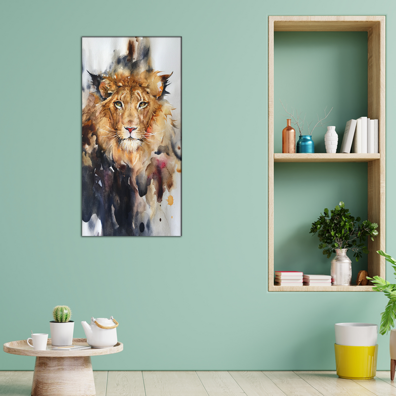 Abstract Lion Canvas Wall Painting