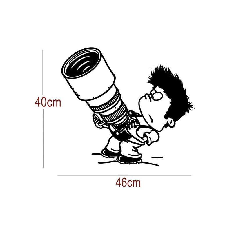 Kid with Camera Wall Decal Wall Sticker